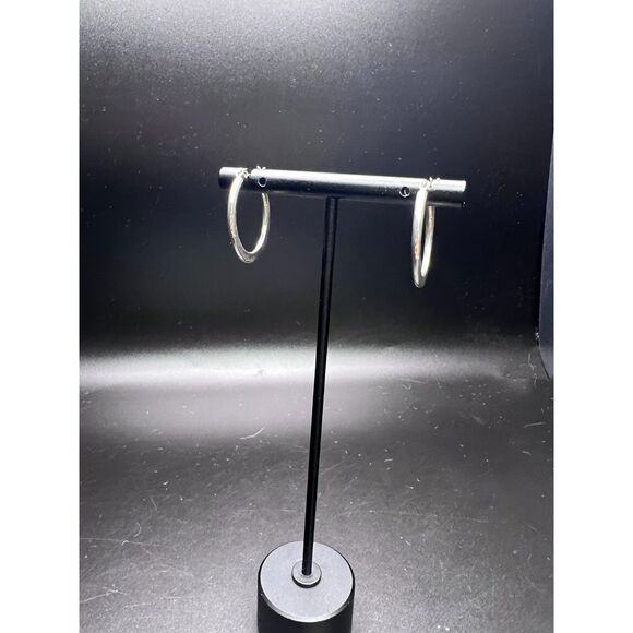 Classic Silver Hoops - Picture 4 of 4